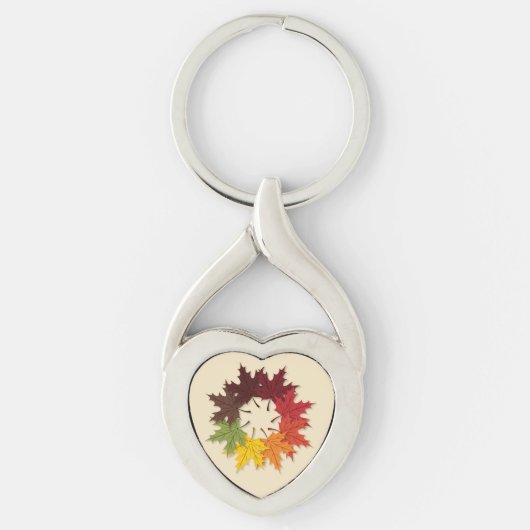 Porte-clés Cercle feuille (Devant)