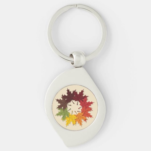 Porte-clés Cercle feuille (Devant)