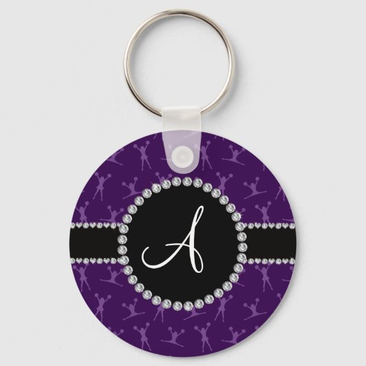 Porte-clés Cercle noir moelleux monogramme (Recto)