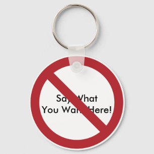 Porte-clés Cercle personnalisé avec bouton