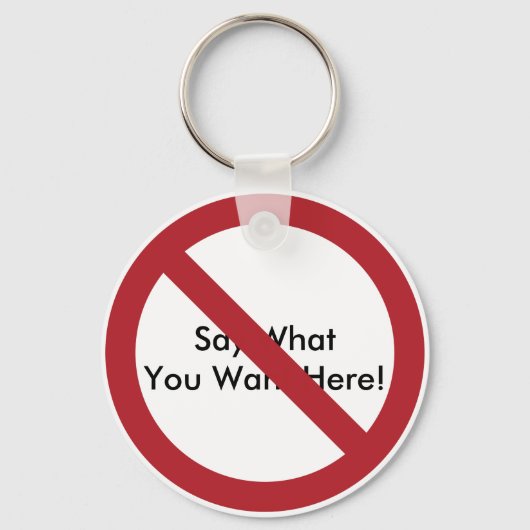 Porte-clés Cercle personnalisé avec bouton (Recto)