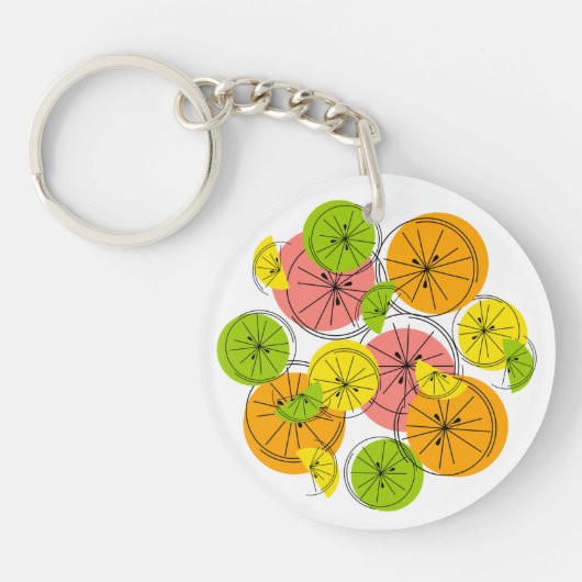 Porte-clés Cercle porte - clé Citrus double face (Devant)