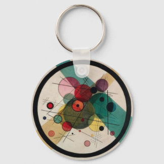 Porte-clés Cercles Abstraits Kandinsky dans un cercle