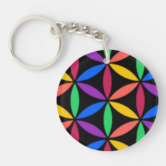 Porte-clés Cercles arc-en-ciel (Devant)