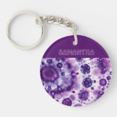 Porte-clés Cercles Artistiques de Batik Violet Rose Violet Po (Devant)