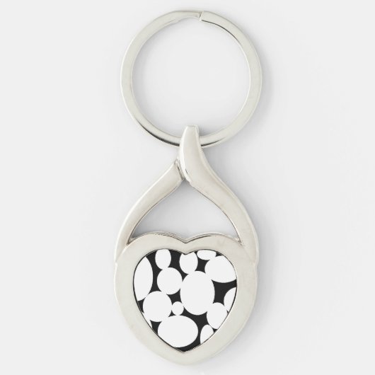PORTE-CLÉS CERCLES BLANCS (Devant)