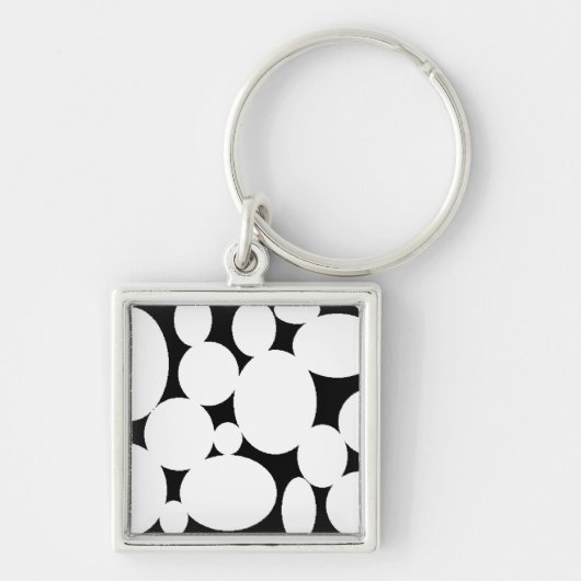 PORTE-CLÉS CERCLES BLANCS (Devant)