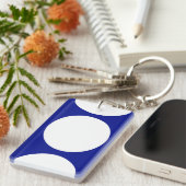 Porte-clés Cercles blancs en bleu (Devant droit)