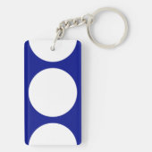 Porte-clés Cercles blancs en bleu (Dos)