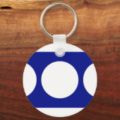 Porte-clés Cercles blancs en bleu (Recto)