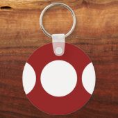 Porte-clés Cercles blancs en rouge (Recto)