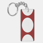 Porte-clés Cercles blancs en rouge (Devant gauche)
