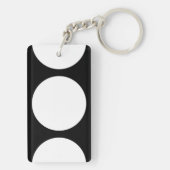 Porte-clés Cercles blancs sur noir (Dos)