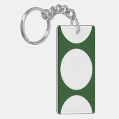 Porte-clés Cercles blancs sur vert (Devant gauche)