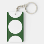 Porte-clés Cercles blancs sur vert (Dos)