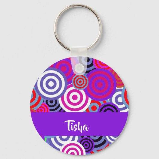 Porte-clés Cercles colorés motif (Recto)