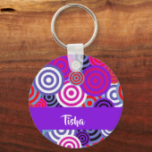 Porte-clés Cercles colorés motif (Recto)