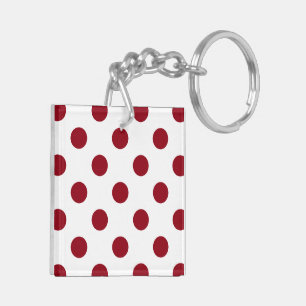 Porte-clés Cercles de points rouges carmin
