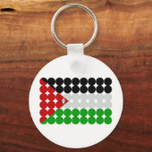 Porte-clés Cercles du drapeau palestinien (Recto)