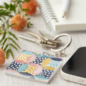 Porte-clés Cercles géométriques aquarelle (Devant Droit)
