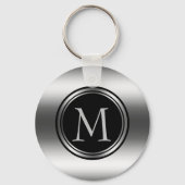 Porte-clés Cercles noirs et argentés (Verso)