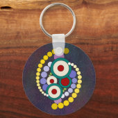 Porte-clés Cercles œuvre d'art abstrait (Recto)
