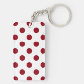 Porte-clés Cercles Pois rouges Crimson (Dos)