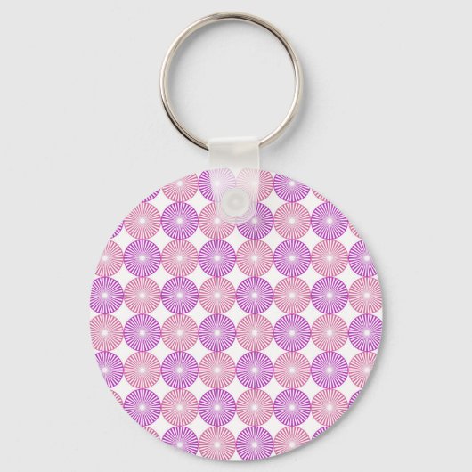 Porte-clés Cercles rose et violet motif (Recto)
