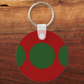 Porte-clés Cercles verts sur Porte - clé rouge (Recto)