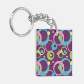 Porte-clés Cercles Violets Funky (Devant gauche)