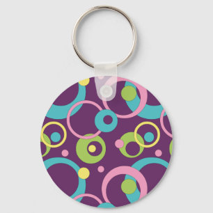 Porte-clés Cercles Violets Funky