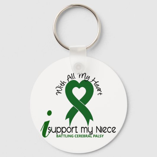 Porte-clés Cérébral Palsy I Support My Niece (Recto)