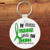 Porte-clés Cérébral Palsy Je Porte Vert Pour Ma Nièce 37 (Recto)