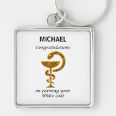 Porte-clés Cérémonie de remise de manteau blanc de pharmacie  (Devant)
