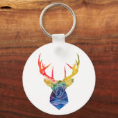 Porte-clés Cerf à l'aquarelle (Recto)