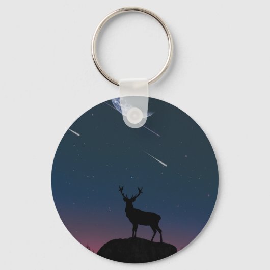 Porte-clés cerf au clair de lune (Recto)
