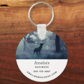 Porte-clés Cerf avec Antlers dans une forêt ombragée - Affair (Verso)