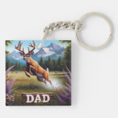 Porte-clés Cerf Buck à Queue Blanche Papa Faune Rustique (Dos)