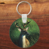 Porte-clés Cerf / Buck blanc (Recto)