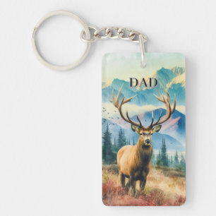 Porte-clés Cerf Buck de Papa avec bois 
