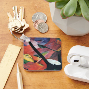 Porte-clés Cerf dans la forêt II par Franz Marc; Reh im Walde