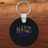 Porte-clés Cerf de chasse Camo Mardi Gras (Recto)
