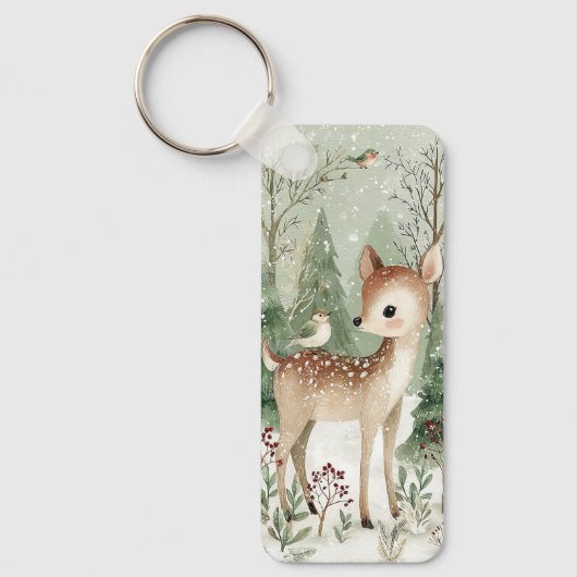 Porte-clés Cerf de la forêt boisée (Recto)