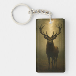 Porte-clés Cerf de la Forêt Enchantée – Art Ethéré de la Faun