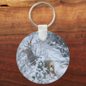 Porte-clés Cerf en neige (Recto)