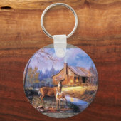 Porte-clés Cerf et Cabine sur un Porte - clé (Recto)