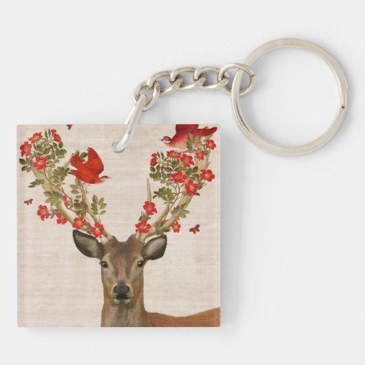 Porte-clés Cerfs et Inséparables (Dos)