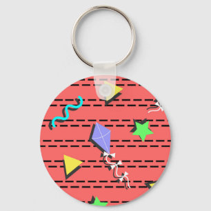Porte-clés cerfs-volants, étoiles, triangles et lignes courbe