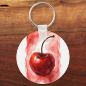 Porte-clés Cerise dans l'encre d'alcool (Recto)