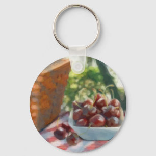 Porte-clés Cerises et panier de pique-nique